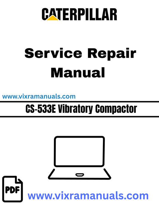 Caterpillar CS-533E Vibratory Compactor Full Service Repair Manual (ASL Series)